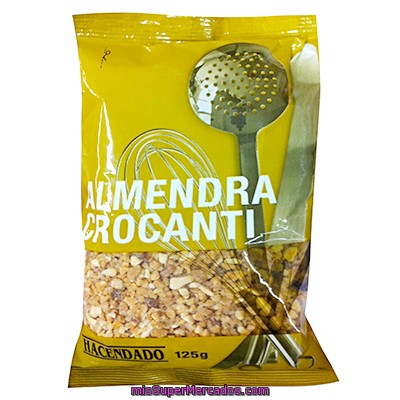 Almendra Crocanti Cubitos, Hacendado, Paquete 125 G