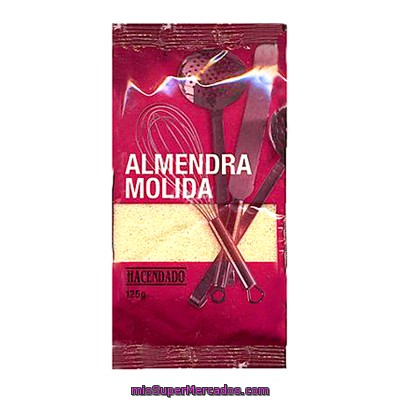 Almendra Cruda Molida, Hacendado, Paquete 125 G