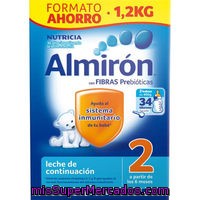 Almiron 2 Continuación Leche En Polvo Con Fibras Prebióticas Ayuda Al Sistema Inmunitario Envase 1200 G Desde 6 Meses