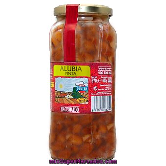 Alubia  Cocida Pinta, Hacendado, Tarro 570 G Escurrido 400 G