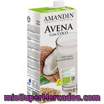 Amandin Bebida De Avena Con Coco Ecológica Sin Lactosa Sin Azúcares Añadidos Envase 1 L