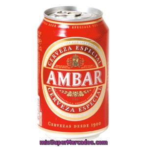 Ambar Cerveza Rubia Nacional Lata 33 Cl