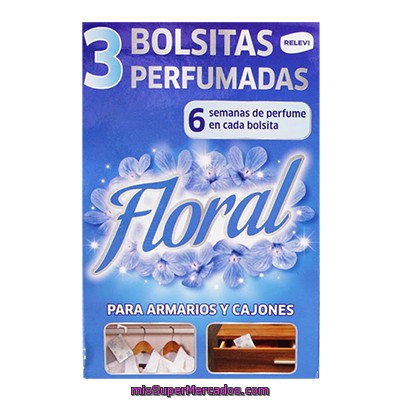 Ambientador Bolsita Perfumada Floral, Relevi, Caja 3 U