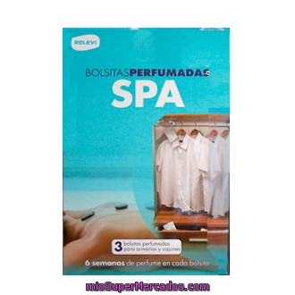 Ambientador Bolsita Perfumada Spa, Relevi, Caja 3 U