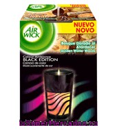 Ambientador Vela Colour Ambiance Black Edition Bosque Dorado Al Atardecer Air Wick 1 Ud.