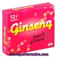 Ampollas Ginseng/jalea Real/vitamina C, Deliplus, Caja 12 U - 120 G