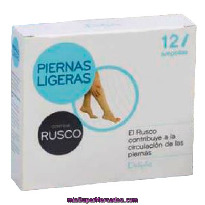 Ampollas Piernas Ligeras (con Rusco Para Circulacion Piernas), Deliplus, Caja 12 U