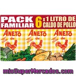 Aneto Caldo Natural De Pollo Pack 6 Envases 1 L