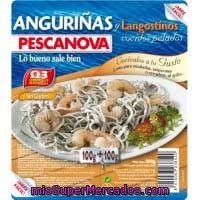 Anguriñas Con Langostinos Cocidos Pescanova 200 G.