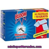 Antimosquitos Eléctrico Bloom, Pastillas, Recambio 30 Unid.