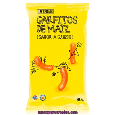 Aperitivo Queso Garfitos, Hacendado, Paquete 80 G