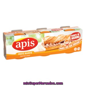 Apis Paté Suave Pack 3 Latas 240 Gr