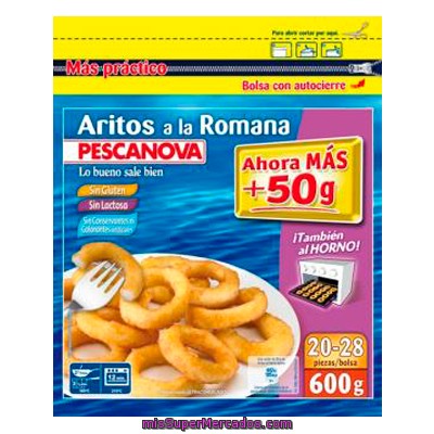 Aritos A La Romana Sin Gluten, Pescanova, Paquete 600 G