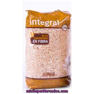 Arroz Integral, Hacendado, Paquete 1 Kg