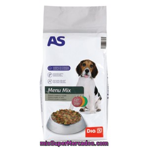 As Alimento Para Perro Menú Mix Completo Y Variado Bolsa 10 Kg