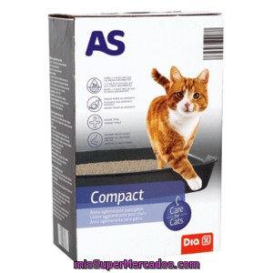 As Arena Para Gatos Compacta Bolsa 4 Kg