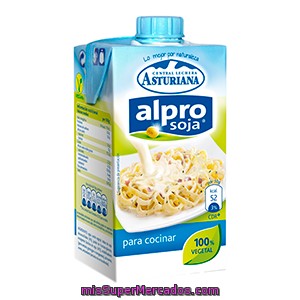 Asturiana Alpro Soja Nata Ligera De Cocina En Crema 100% Vegetal Envase 250 Ml