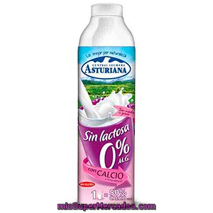 Asturiana Leche Sin Lactosa 0% Materia Grasa Con Calcio Y Vitamina D Envase 1 L