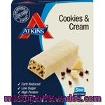 Atkins Barritas De Cookies Y Crema Bajas En Carbohidratos 5 Unidades X 30g Envase 150 G