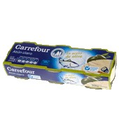 Atun Claro En Aceite De Oliva Bajo En Sal Carrefour Pack 3x52 G.