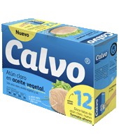 Atún Claro En Aceite Vegetal Calvo Pack De 12x52 G.