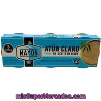 Atún Claro En Trozos En Aceite De Oliva Mayon, Pack 3x65 G