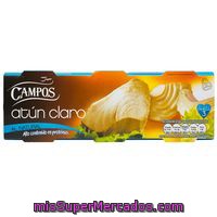 Atún Claro Natural Campos, Pack 3x56 G