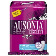 Ausonia Discreet Compresa Maxi Día Y Noche Para Pérdidas De Orina Bolsa 12 Unidades