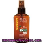 Babaria Aceite Bronceador Solar Seco Zanahoria Fp-10 Resistente Al Agua Spray 100 Ml