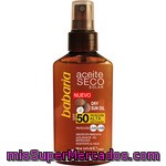 Babaria Aceite Seco Solar Coco Fp-50 Acelerador Del Bronceado Resistente Al Agua Spray 100 Ml