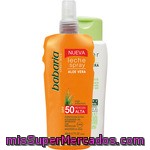 Babaria Leche Solar Aloe Vera Fp-50 Hidratación Activa Resistente Al Agua Frasco 200 Ml + After Sun Aloe Vera Hidratante Frasco 150 Ml