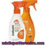 Babaria Leche Solar Hidratación Intensa Fp-50 Resistente Al Agua Spray 250 Ml + Aqua Sun Fp-4