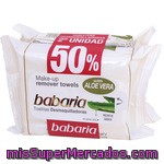 Babaria Toallitas Desmaquillantes Con Aloe Vera Pack 2 Bolsa 20 Unidades