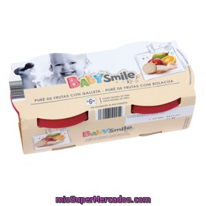 Babysmile Frutas Con Galleta Tarrito 2x200 Gr