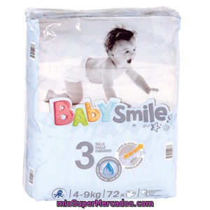 Babysmile Pañales 4- 9 Kgs Talla 3 Paquete 72 Uds