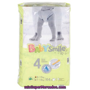Babysmile Pañales 8-15 Kgs Talla 4 Paquete 64 Uds
