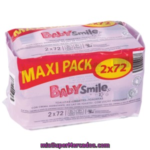 Babysmile Toallitas Bebé Emulsión Leche Paquete 2 Envase 72 Ud