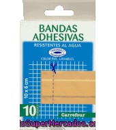 Bandas Adhesivas Color Piel Tamaño único 1x6 Cm. Carrefour 10 Ud.