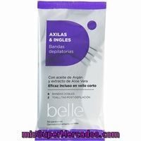 Bandas Para Bikini-axilas Cera Fría Belle, Paquete 16 Unid.