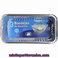 Bandeja De Aluminio 1,5 Litros Sil, Pack 3 Unid.