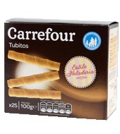 Barquillos De Tubito Carrefour 100 G.