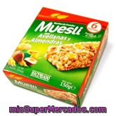 Barrita Cereales Muesli Avellana Y Almendras, Hacendado, Caja 6 U - 150 G