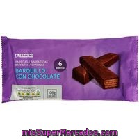 Barrita De Barquillo Con Chocolate Eroski, Pack 6x18 G