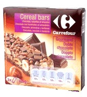 Barrita De Cereales Chocolate, Almendras Y Avellanas Carrefour 105 G.