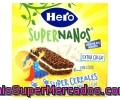 Barrita De Cereales Con Cacao Y Leche Hero Supernanos 4 Unidades, 120 Gramos