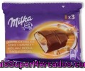 Barrita De Chocolate Rellena De Caramelo Y Avellanas Milka 3 Unidades 43 Gramos