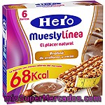 Barrita Praliné De Avellanas Y Cacao Muesly Línea De Hero 6 Unidades De 20 Gramos