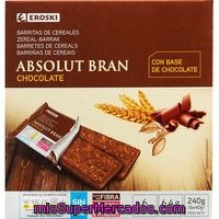 Barritas Bran Con Chocolate Eroski, 6 Unid., Caja 240 G