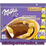 Barritas De Caramelo Avellana Milka, Pack 3x43 G
