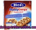 Barritas De Cereales Con Chocolate Y Coco Muesly Energía De Hero 6 Unidades De 25 Gramos